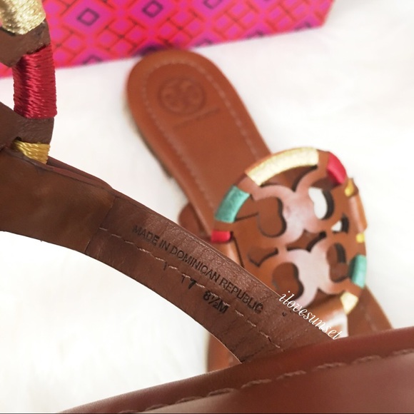 {Tory Burch} Vintage Vachetta Embroidered Miller - Picture 5 of 7